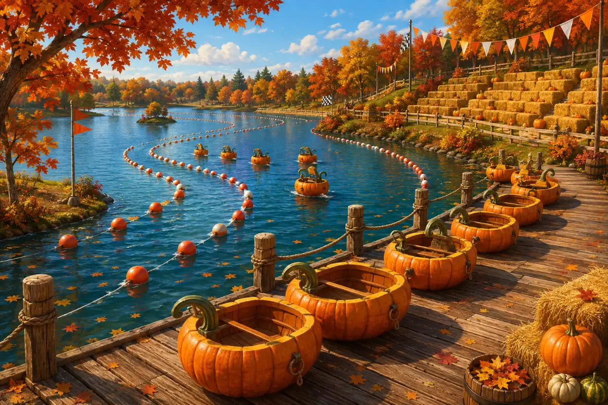 Autumn Pumpkin Boat Race