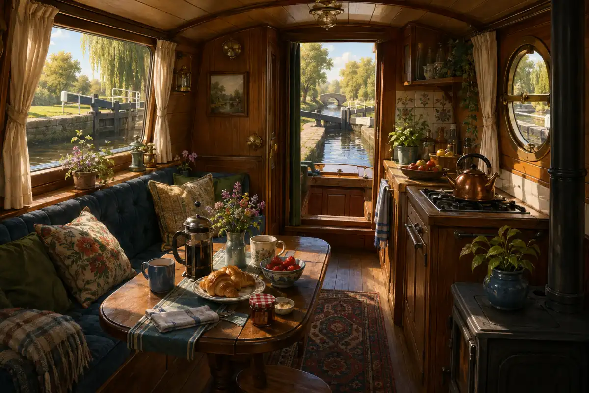 Canal Barge Breakfast Cabin