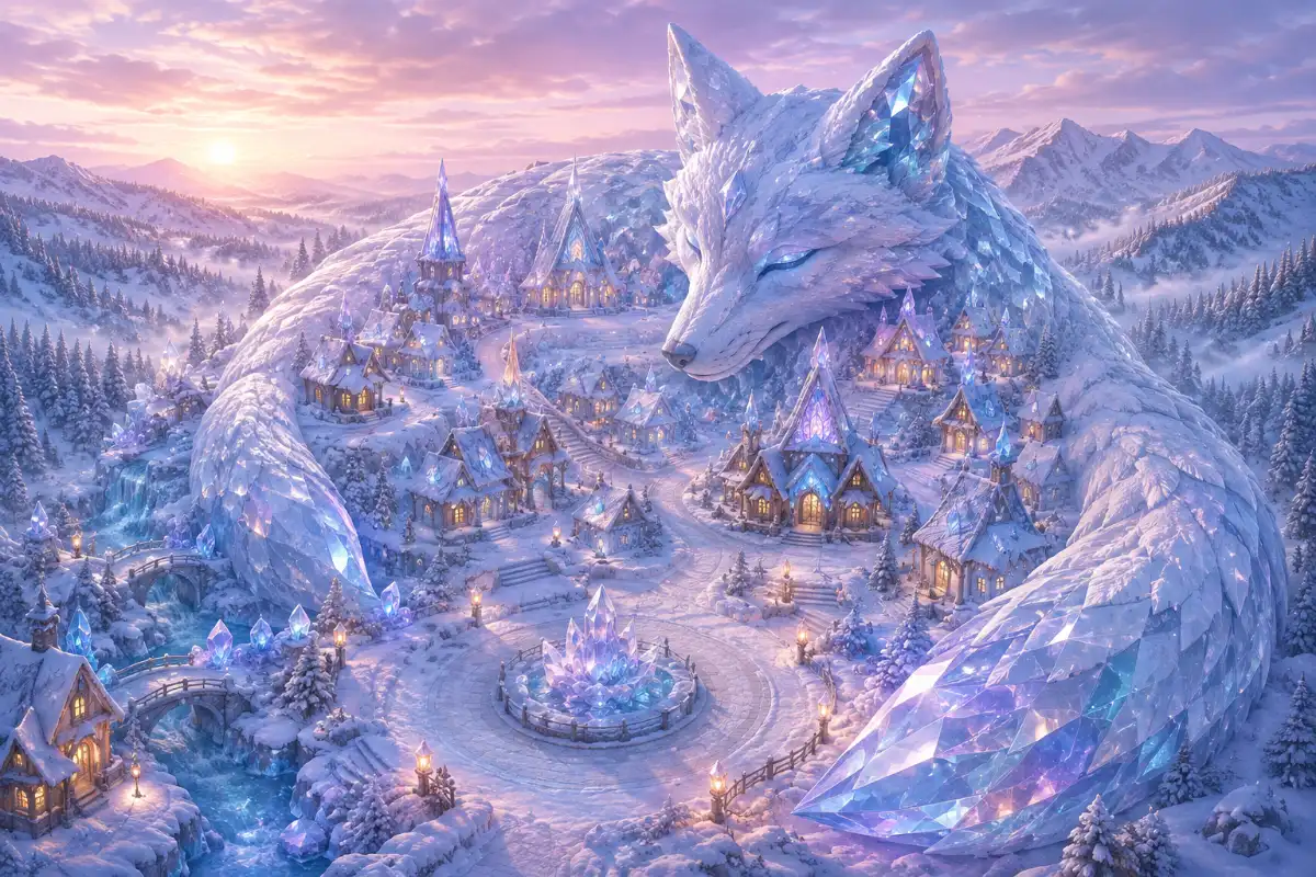 Crystal Fox Snow Village