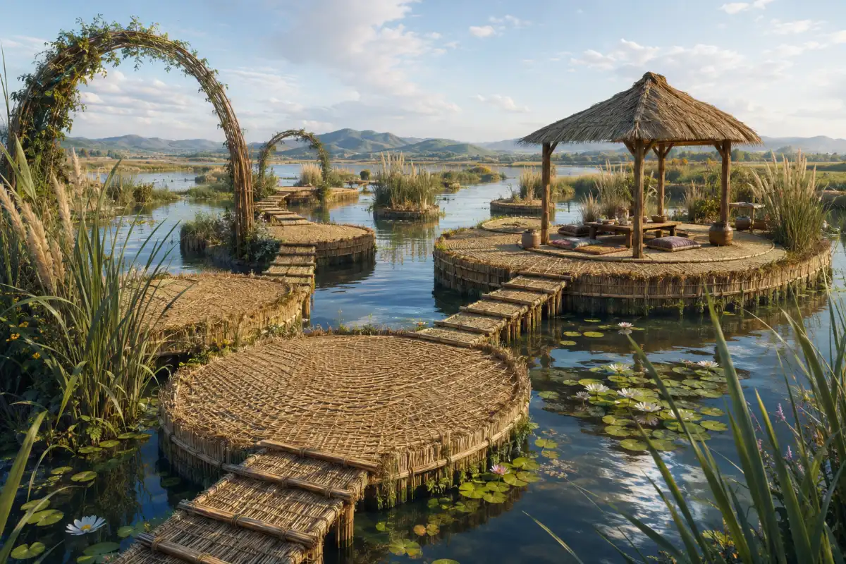 Floating Reed-Island Picnic Path