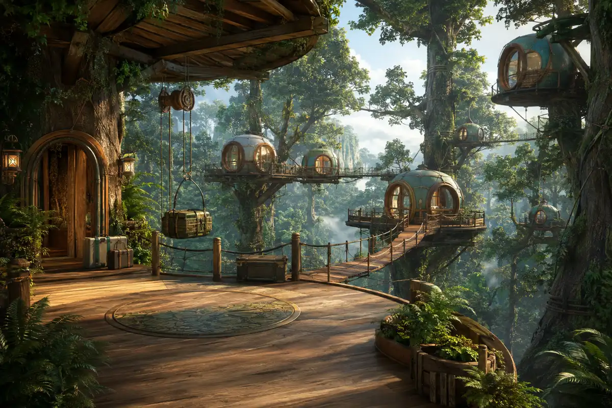 Forest Canopy Capsule Hostel Landing