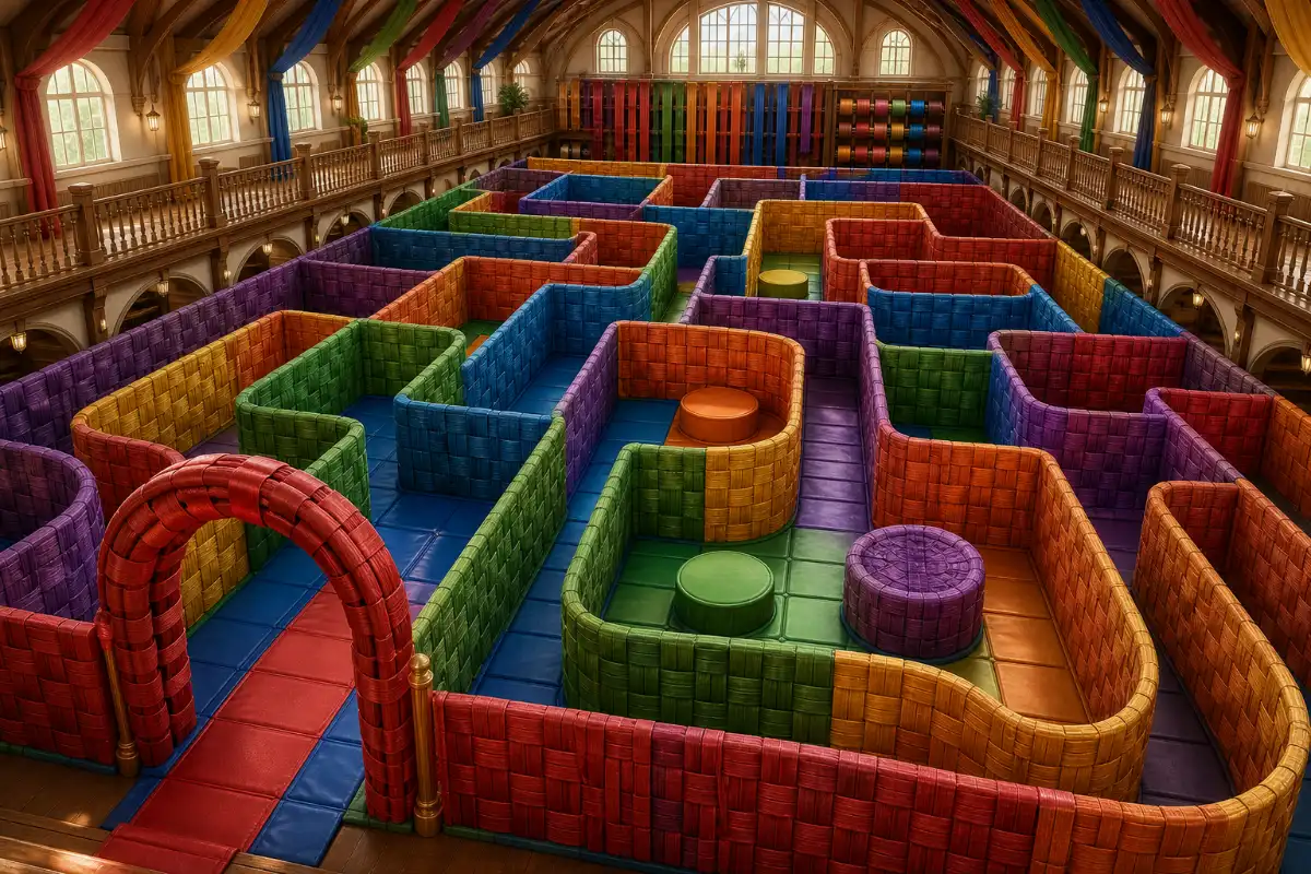 Indoor Ribbon Maze Arena