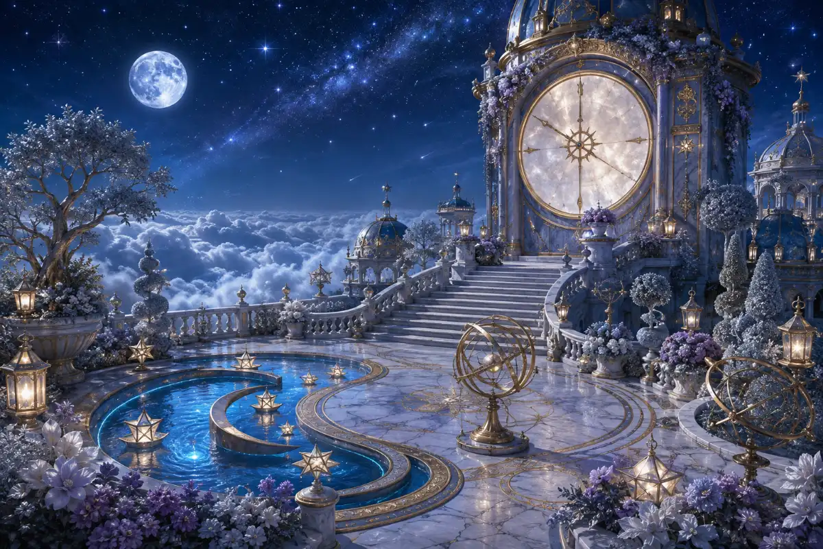 Moon Garden Clock Tower
