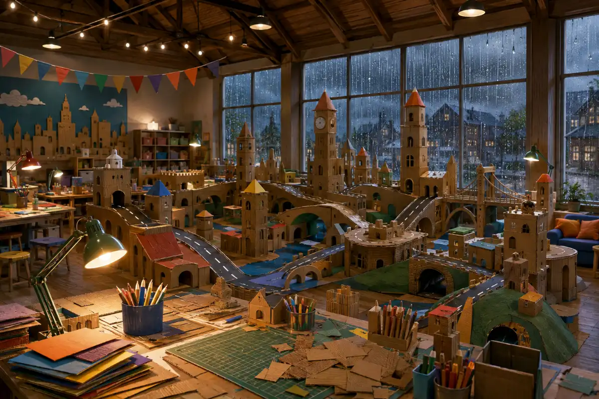Rainy-Day Cardboard City Club