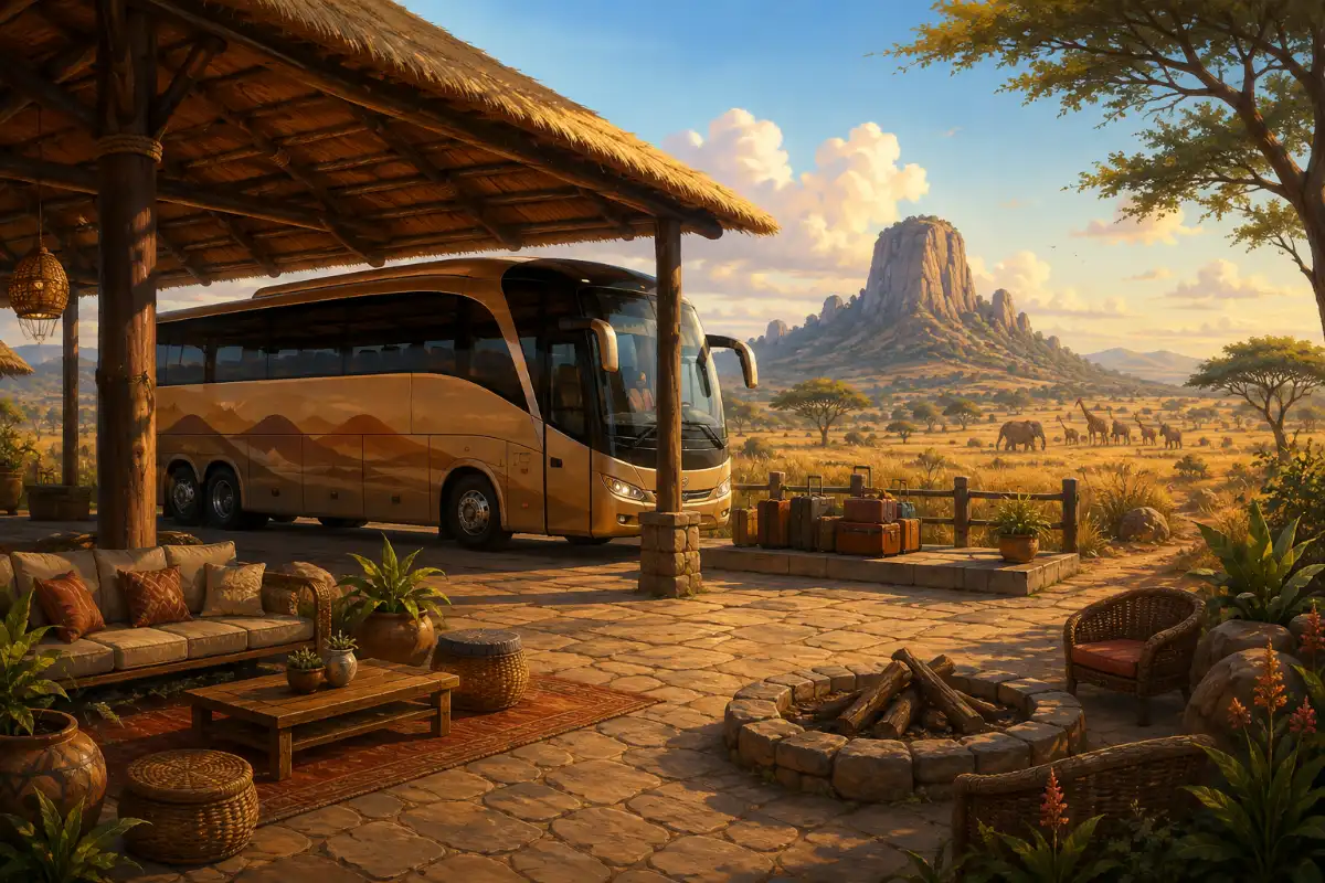 Savanna Sleeper Bus Rest Stop