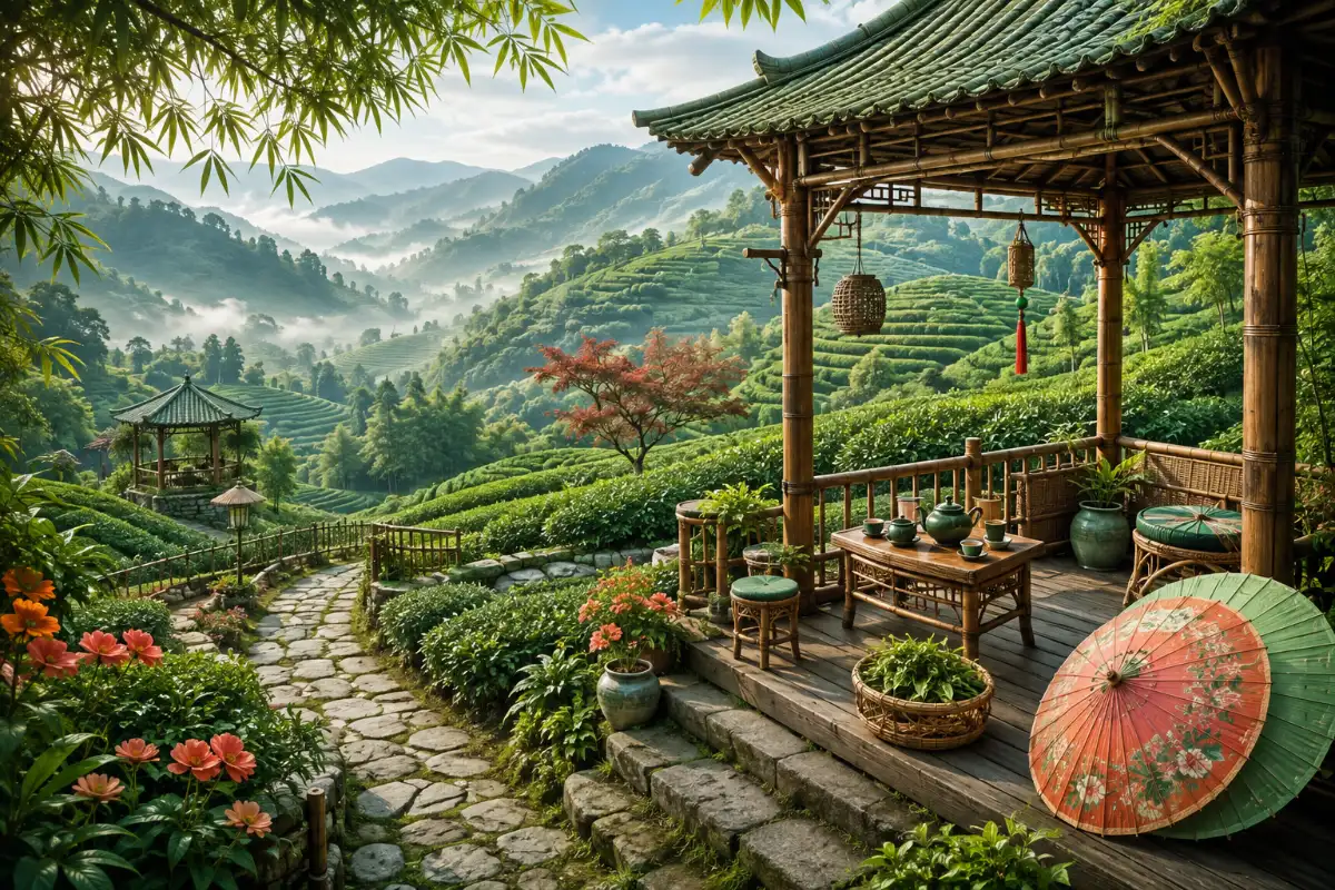 Terraced Tea Garden Pavilion