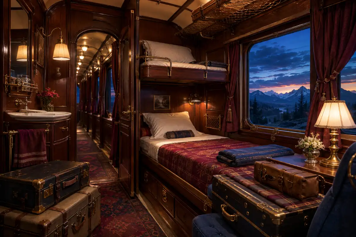 Vintage Sleeper Train Compartment