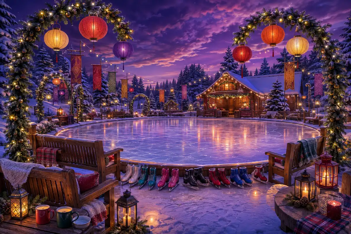 Winter Lantern Skating Pond